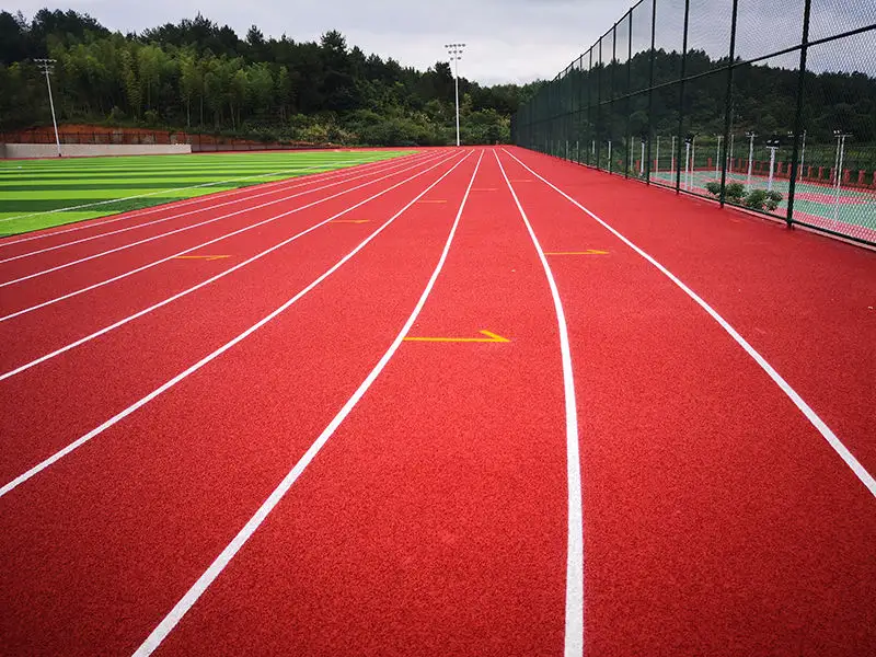 山东东营塑胶跑道施工生产厂家滨州学校新国标13mm混合型跑道工程施工每平方米造价