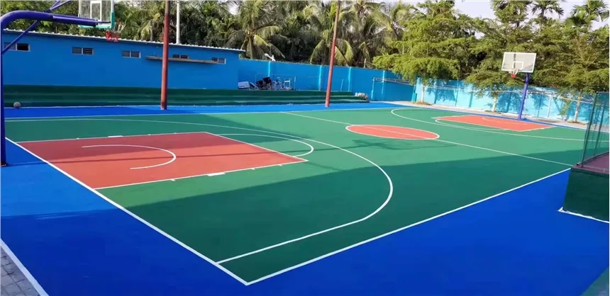 福建福清硅PU塑胶篮球场造价龙岩硅PU球场面层材料厂家