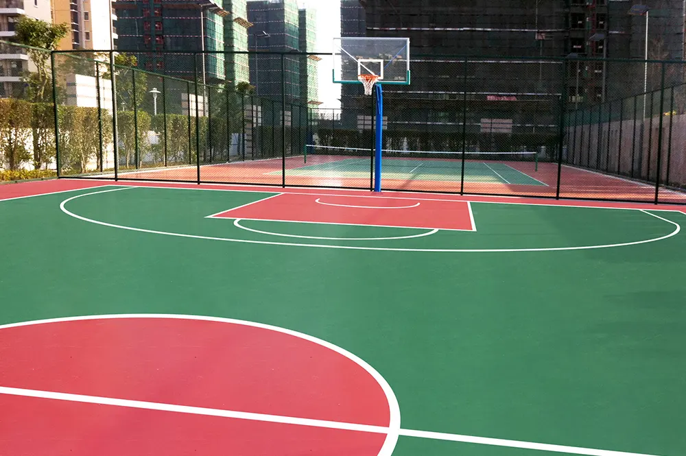 福建福清硅PU塑胶篮球场造价龙岩硅PU球场面层材料厂家(图2)
